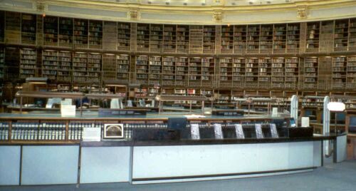 The Reading Room of the British Museum, with beautiful reading desks; also where Karl Marx did a lot of his writing (when he wasn't confined to his home, having pawned all his clothes so he could eat).