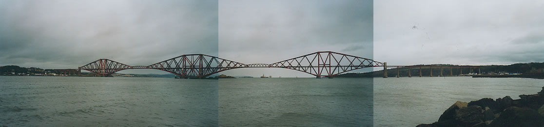 The Forth Rail Bridge, a miracle of 19th Century engineering, connecting Edinburgh to the 'Kingdom' of Fife across the Firth of Forth. No, I'm not making these names up. The Forth Rail Bridge is constantly being painted so it won't rust. (Photo: Nick)