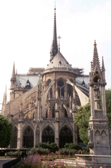 Notre Dame, behind.