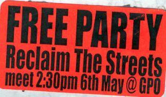The Reclaim the Streets Advertising.