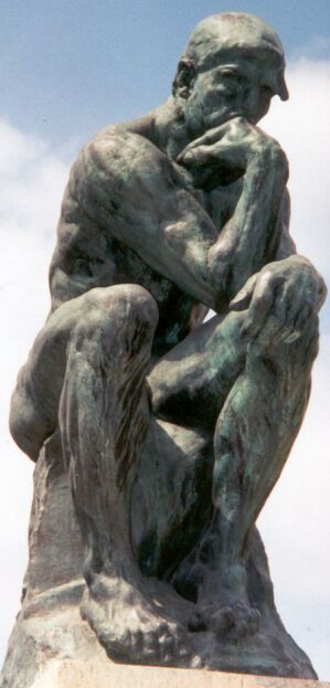 The Thinker, in Bronze