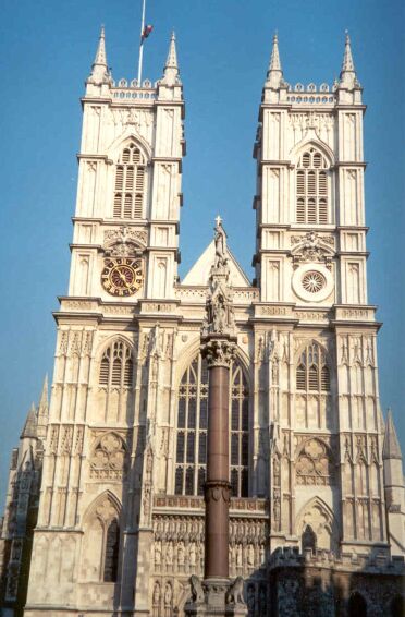 Westminster Abbey. Slightly crooked, from the scanner. (London)