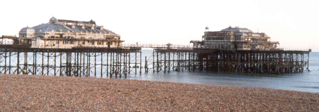 Just down the block from Otto's hostel was this rather amazing abandoned old pier that they've just let sit and decay in front of everything. Of all the odd sights in Brighton, this was my favorite.