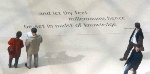 A great quote, from Tennyson, in the front doorway.